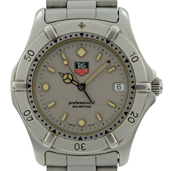 Tag Heuer 37mm Men's Professional 2000 Series SS Grey Dial Watch